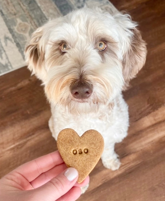 Personalized Peanut Butter Hearts